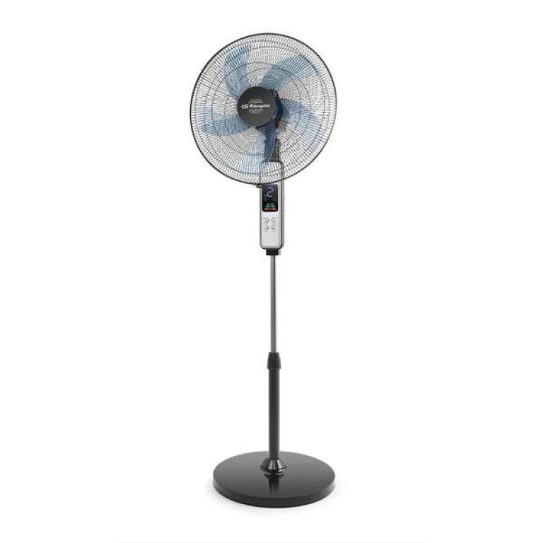 Thumbnail-Ventilador de pé Orbegozo Ventilador de pé Abc com 5 lâminas e 3 velocidades – Modos Normal, Brisa e Noturno – Oscilante e ajustável em altura – Temporizador e controle remoto