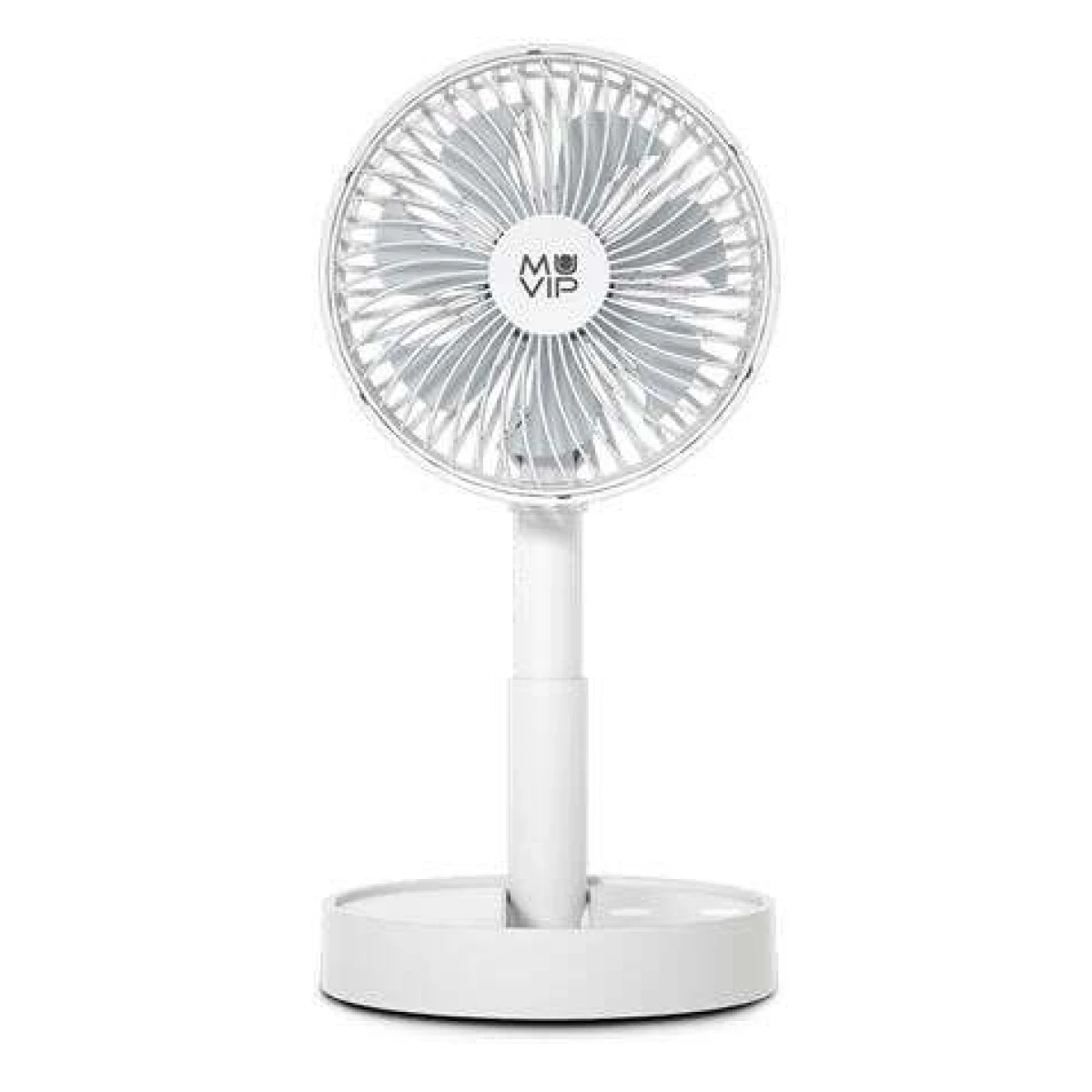 Thumbnail-Ventilador de Mesa Portátil Dobrável Muvip 5W 15cm Diâmetro – 4 Velocidades – Ângulo Ajustável até 90º – Autonomia até 12h – Cor Branco