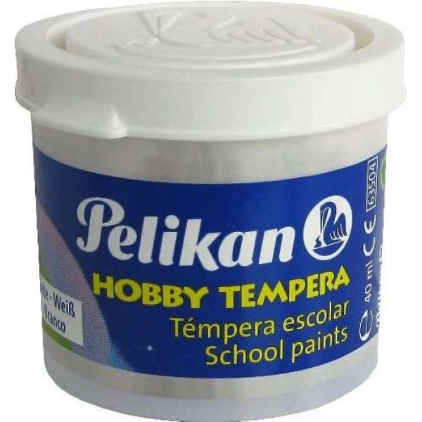 Thumbnail-Frasco Pelikan Tempera Escolar 40ml – Fácil de Lavar – Ideal para Artesanato – Cor Branco