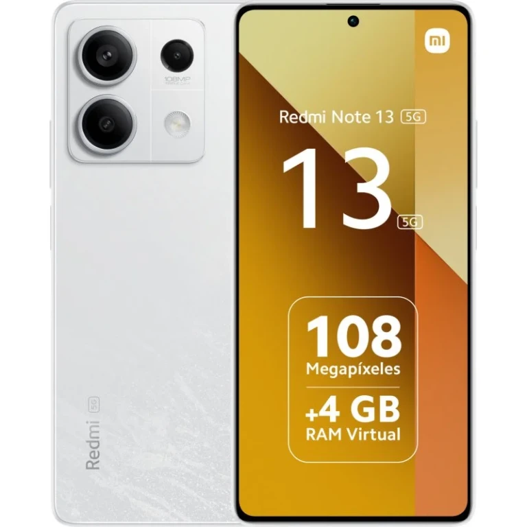 Thumbnail-Xiaomi Redmi Note 13 5G Smartphone Tela AMOLED 6,67″ – 8GB – 256GB – Câmera principal 108MP – Bateria 5000mAh – Suporta carregamento de 33W – Cor branca