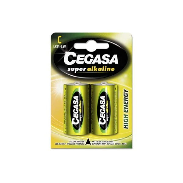 Thumbnail-Cegasa Super Alcalina LR14 Pack 2 Pilhas LR14 C 1.5V – Alta Tecnologia – Confiabilidade – Alto Desempenho – Máximo Desempenho