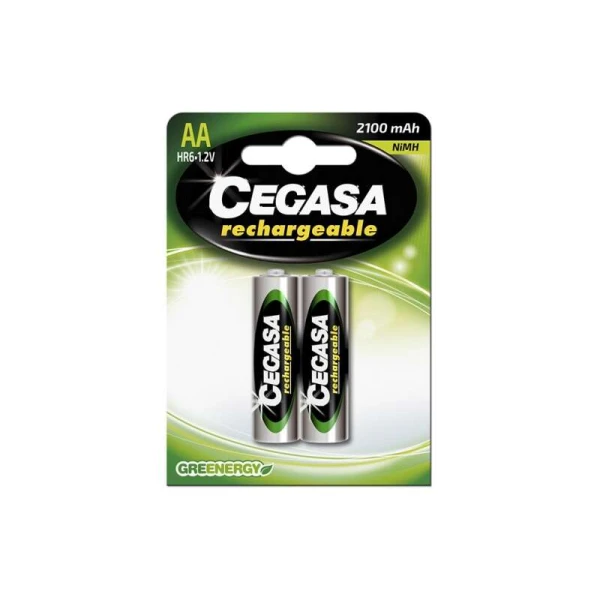 Thumbnail-Cegasa HR6 Pacote de 2 baterias AA recarregáveis 2100mAh – Tecnologia Rtu – Mantém 85% de energia ao ano – Ideal para dispositivos de alta intensidade