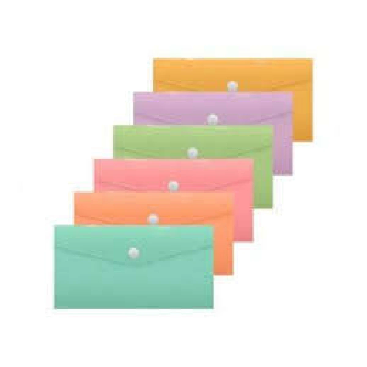 Thumbnail-Envelope Porta Documentos Bismark 240x125mm com Broche – Fabricado em Polipropileno – Cores Pastel Sortidas