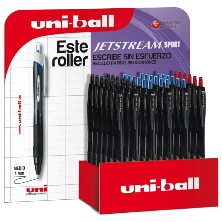 Thumbnail-Uni-ball SXN-157 JetStream Sport Expositor de 36 Canetas Retráteis – Esferográfica 0,7mm – Tinta Pigmentada Resistente à Água e Luz – Secagem Instantânea – Cores Sortidas