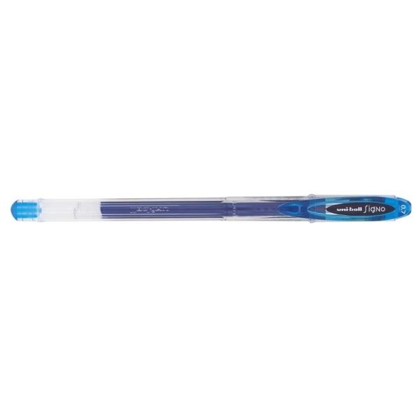 Thumbnail-Caneta de tinta gel Uni-ball UM-120 – Ponta esferográfica 0,7 mm – Tinta resistente à água e à luz – Cor azul claro