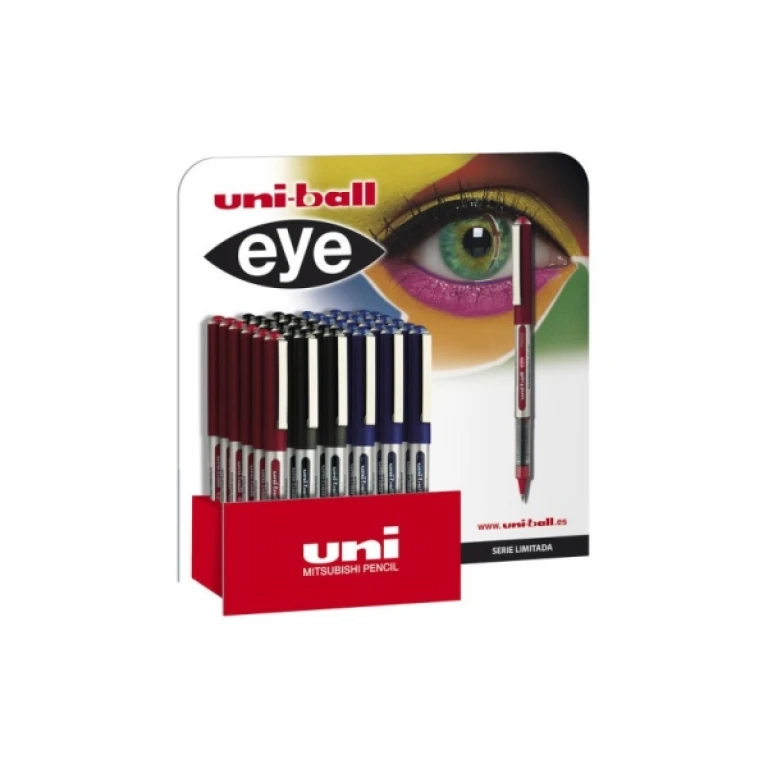 Thumbnail-Uni-ball Eye Micro UB-150 Display de 36 canetas de tinta líquida – Ponta esferográfica de 0,5 mm – Tinta resistente à água e à luz – Sistema de controle de tinta – Janela de nível de tinta – Cores sortidas