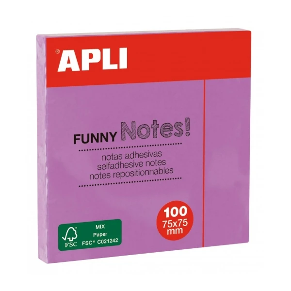 Thumbnail-Aplicativo Bloco de Notas Adesivo – 100 Folhas – Papel Certificado FSC – Adesivo Reposicionável – Cor Violeta