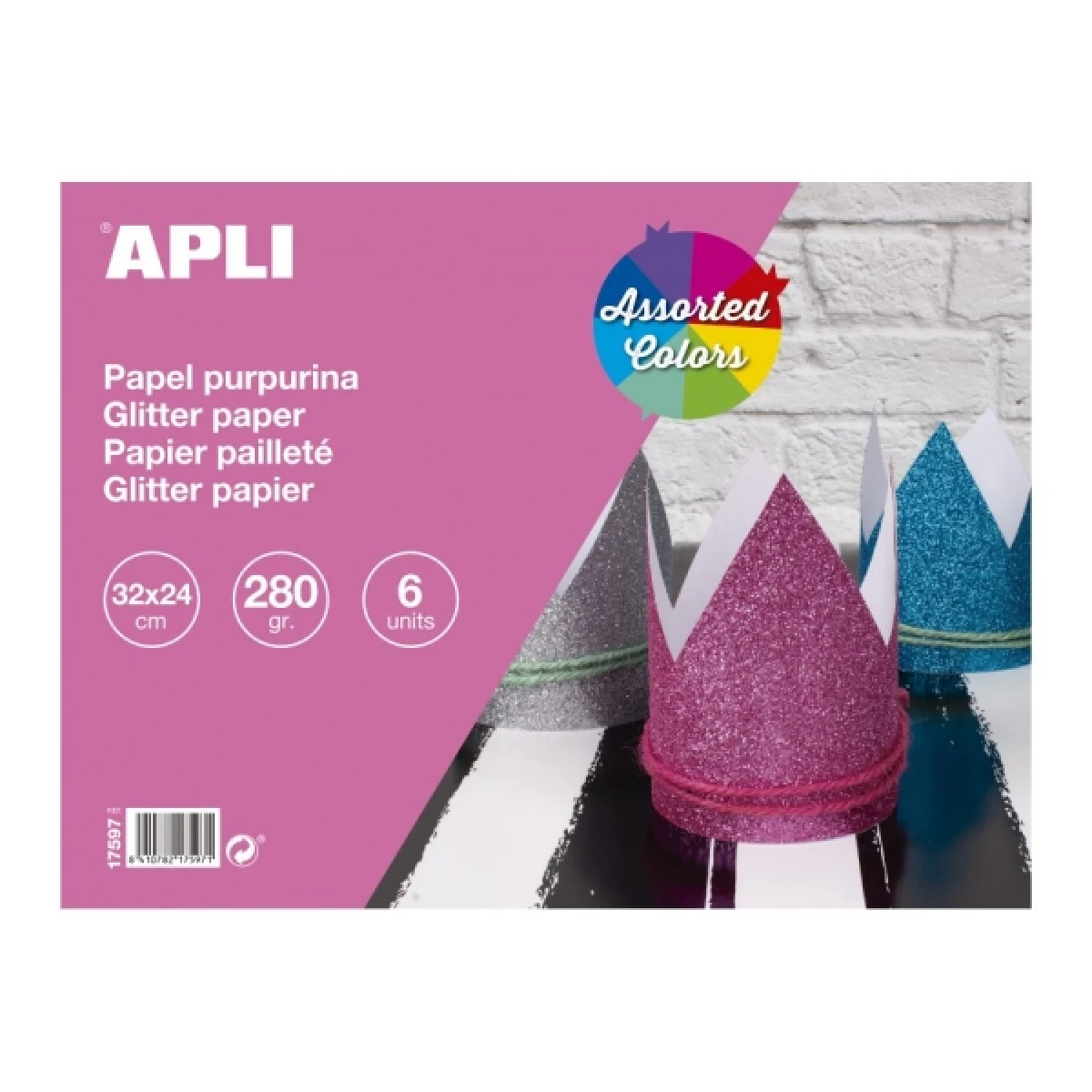 Thumbnail-Cartão Appli Bloc Glitter – 280gr – Ideal para Artesanato e Scrapbooking – Cores Sortidas