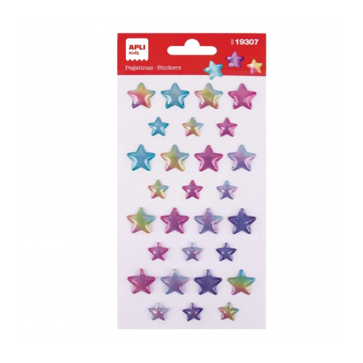 Thumbnail-Apli Bolsa de Adesivos Estrelas – Litmus – Gofrado – Efeito Metálico – Adesivo Permanente – Ideal para Scrapbooking e Decoração – Estimula a Criatividade Infantil e Psicomotora