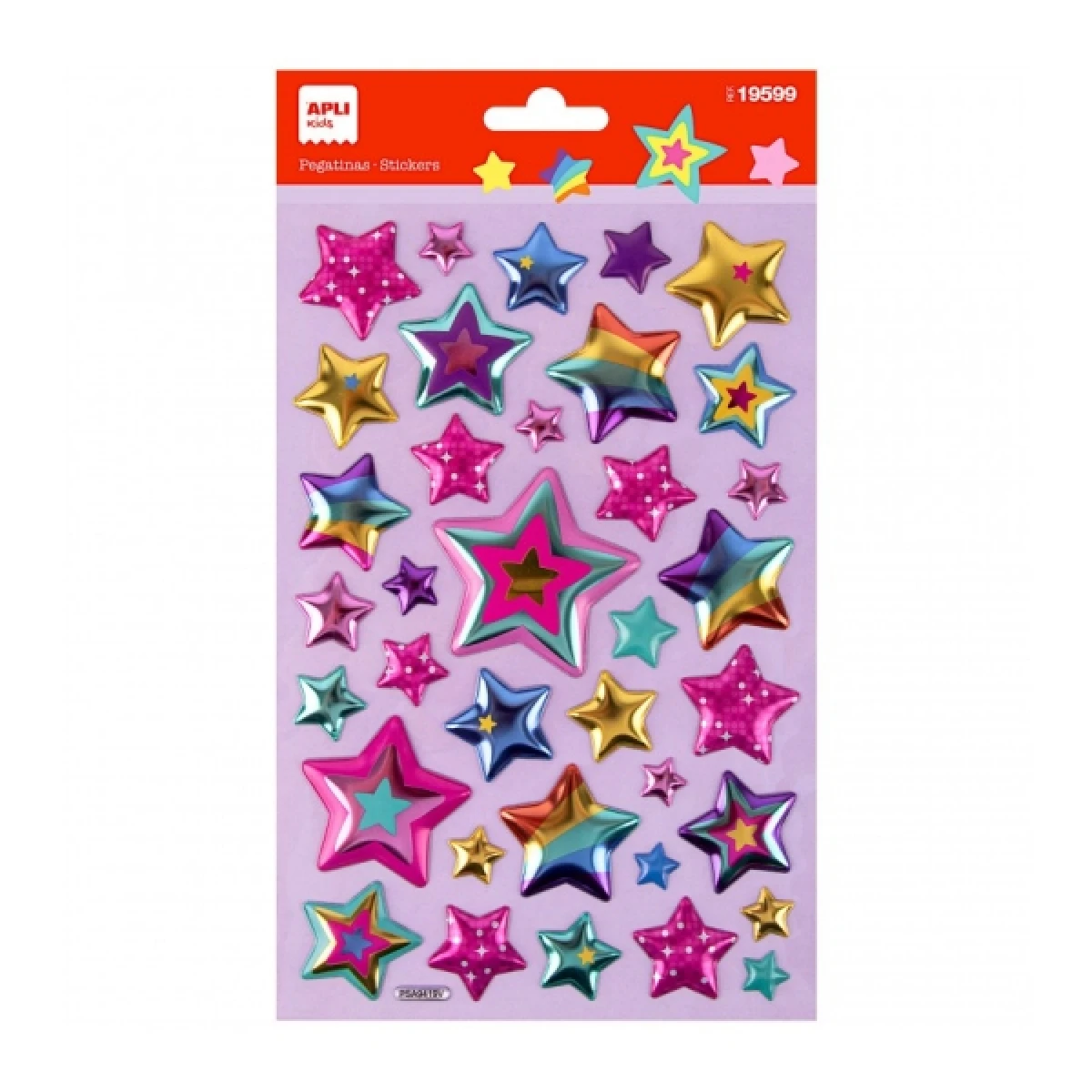 Thumbnail-Apli Bolsa de Pegatinas Estrellas – Adesivo Permanente – Ideal para Scrapbooking – Estimula a Criatividade e a Psicomotricidade Fina