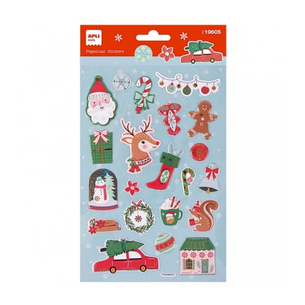 Thumbnail-Aplicativo Reno Christmas Sticker Bag – Adesivo Permanente – 22 Adesivos Diversos – Ideal para Decorar Presentes e Cartões – Estimula a Criatividade e a Psicomotricidade Fina em Crianças