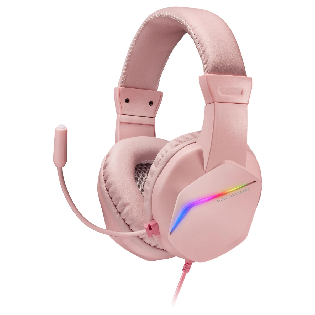 Thumbnail-Headphones MARS GAMING MH122 FRGB HEADPHONES+MIC, HIFI, NOISE CANCEL, UNIVERSAL COMPATIBILITY, PINK