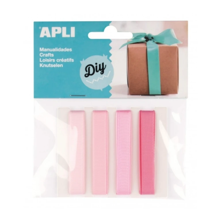 Thumbnail-Pacote Apli com 4 Fitas de Tecido – Ideal para Artesanato – Scrapbooking – Embrulho de Presentes – Decorações para Eventos e Acessórios – Cor Rosa