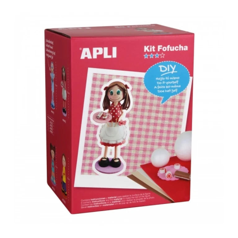 Thumbnail-Apli Kit de Manualidades Fofucha Pastelera – Inclui Material Completo – Padrões e Instruções Visuais – Ideal para Especialistas em Fofuchas