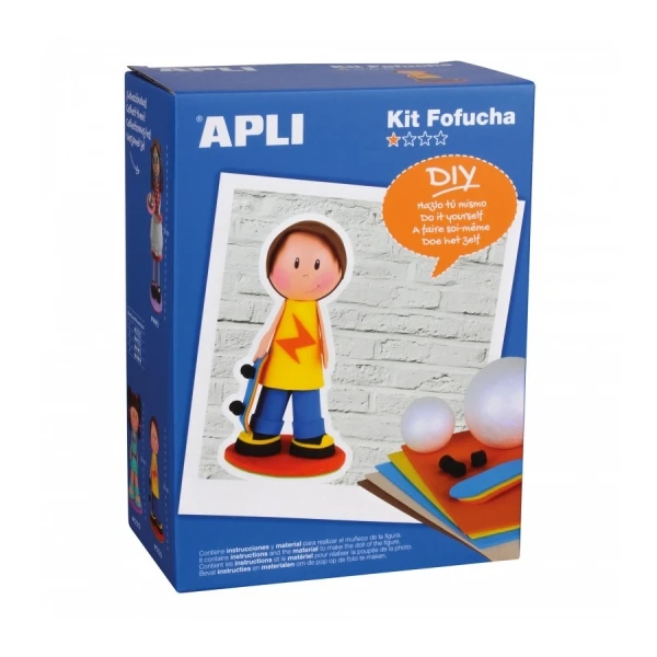 Thumbnail-Apli Kit de Manualidades Fofucha Niño – Inclui Material Completo – Padrões e Instruções Visuais – Ideal para Iniciantes