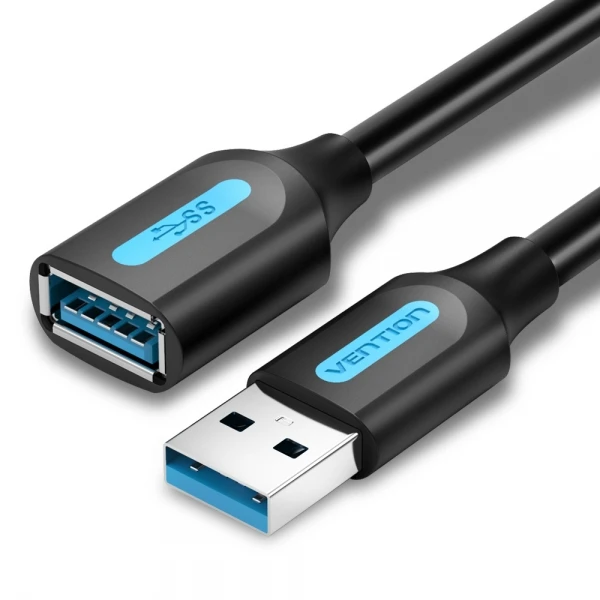 Thumbnail-Vention Cabo Extensão USB 3.0 A Macho para Fêmea – 1m – Cor Preto