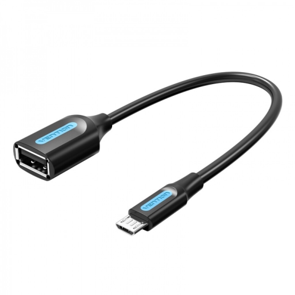 Thumbnail-Cabo Vention OTG USB 2.0 Micro-B Macho para USB A Fêmea – 0,15m – Cor Preto