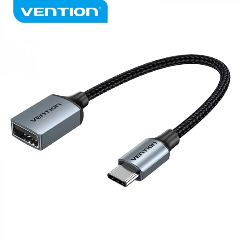 Thumbnail-Vention Conversor USB-C Macho para USB Fêmea – 0,15m – Cor Cinza