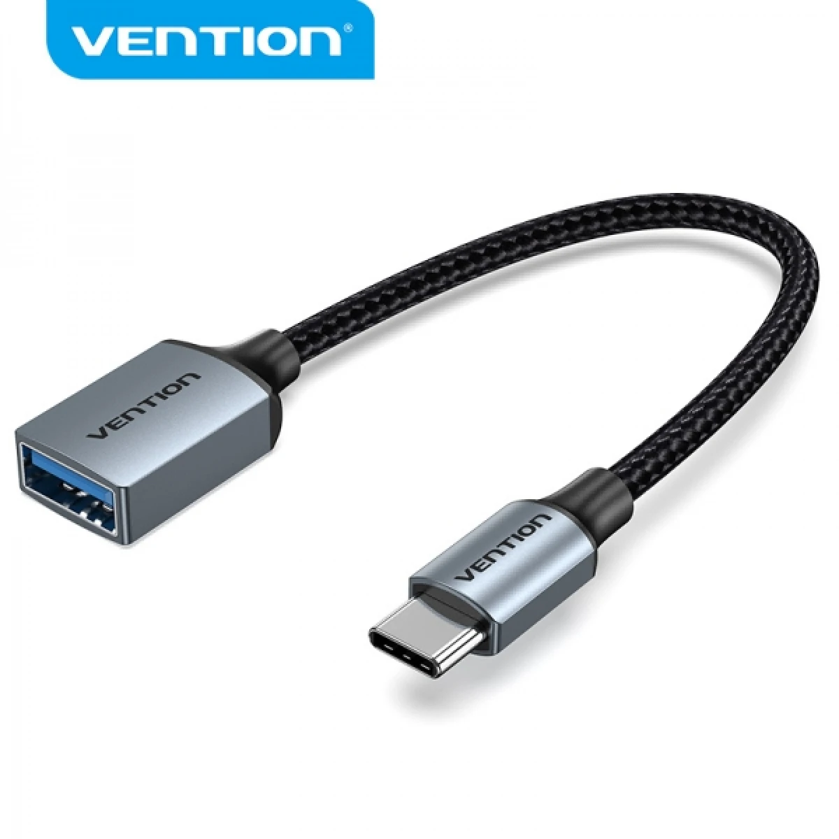 Thumbnail-Vention Conversor USB-C Macho para USB Fêmea – 0,15m – Cor Cinza