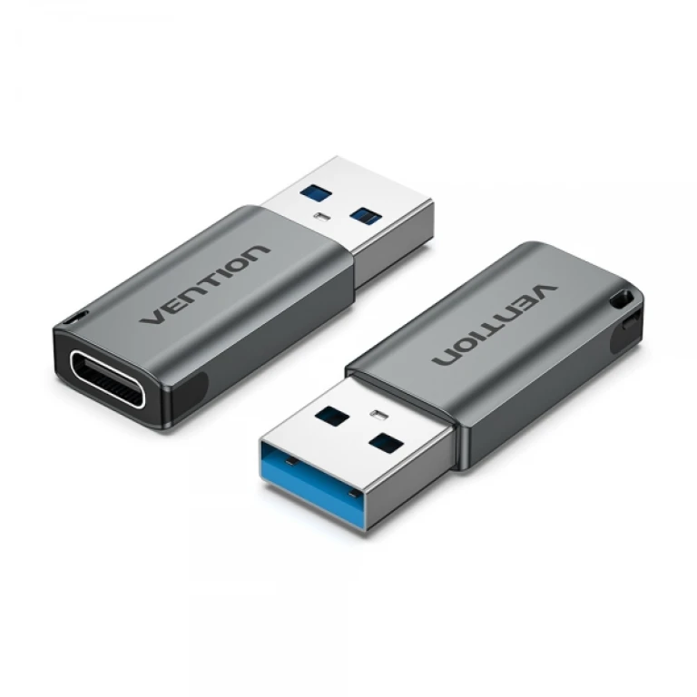 Thumbnail-Vention Adaptador USB 3.0 Macho para USB-C Fêmea – Cor Cinza