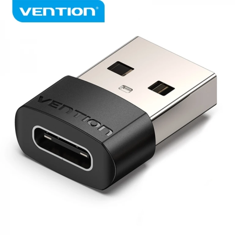 Thumbnail-Vention Adaptador USB 2.0 USB-C Macho para USB Fêmea – Cor Preto