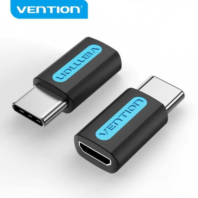 Thumbnail-Vention Adaptador USB-C Macho para MicroUSB Fêmea – Cor Preto