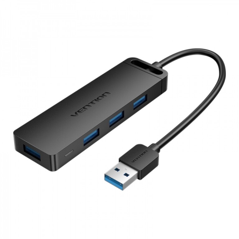 Thumbnail-Vention HUB 5 em 1 USB 3.0 a 4xUSB3.0/MicroUSB alimentado – 0,15m – Cor Preto