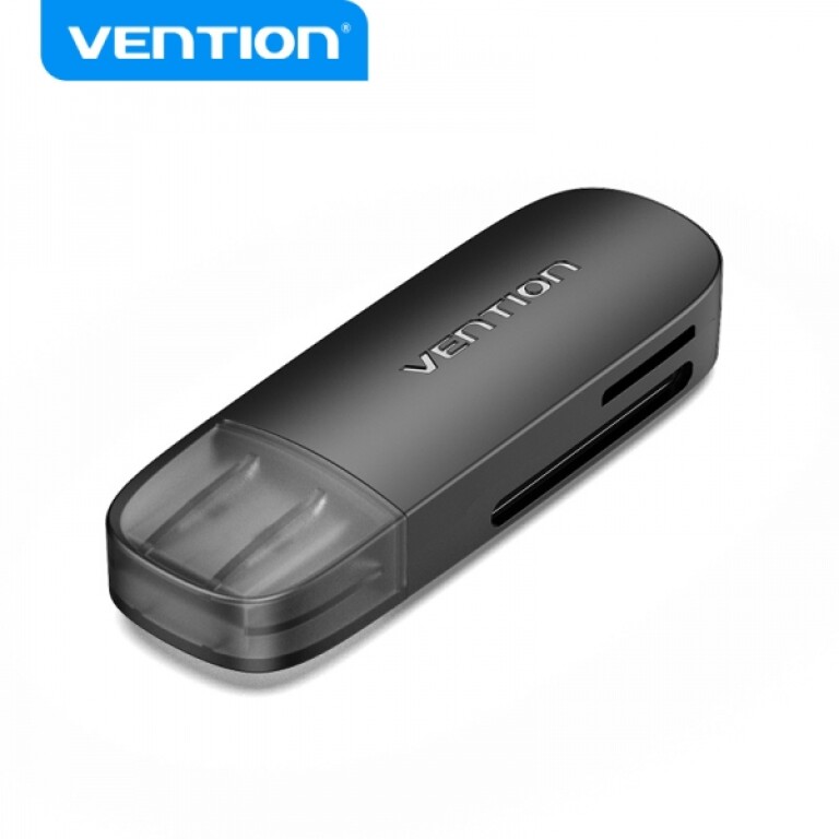 Thumbnail-Vention Leitor de Cartões Externo USB 2.0 – Cor Preto