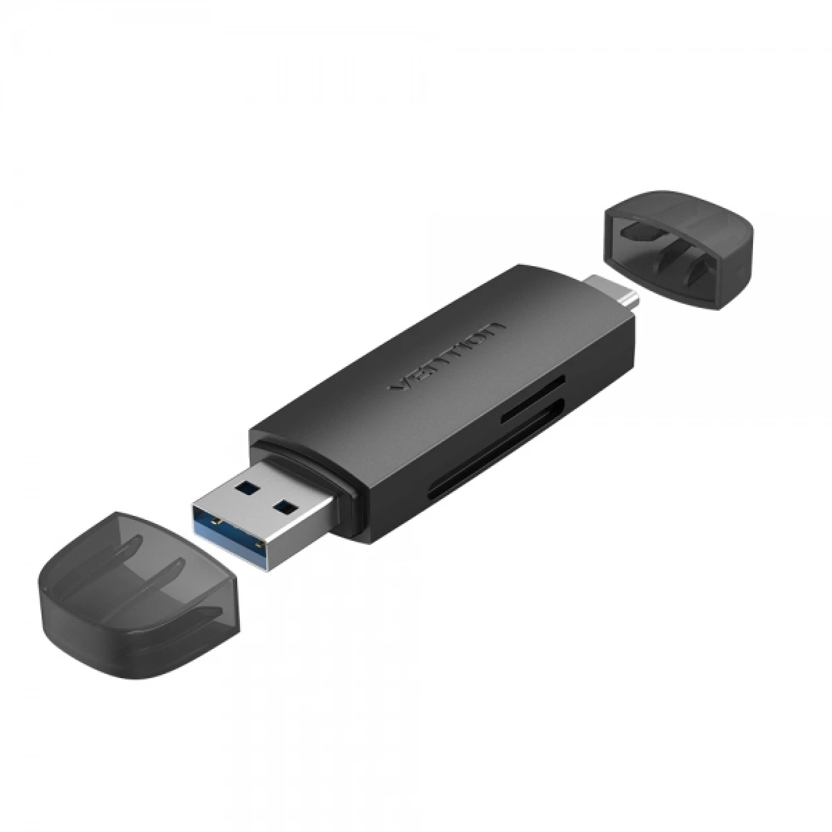 Thumbnail-Vention Leitor de Cartão Externo USB 3.0 e USB-C – Cor Preto