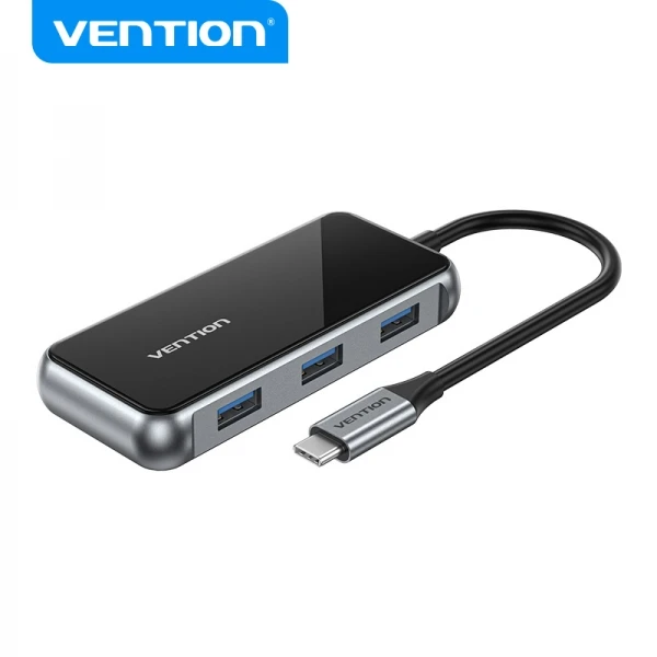 Thumbnail-Vention Docking Station 9 em 1 USB-C para HDMI 4K/VGA/SD/TF/USB3.0x3/PD – 0,15m – Cor Cinza Espelho