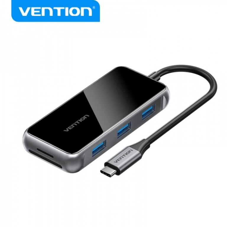 Thumbnail-Vention Docking Station 7 em 1 USB-C para HDMI/3xUSB3.0/SD Reader/MicroSD/PD100W – 0,15m – Cor Cinza