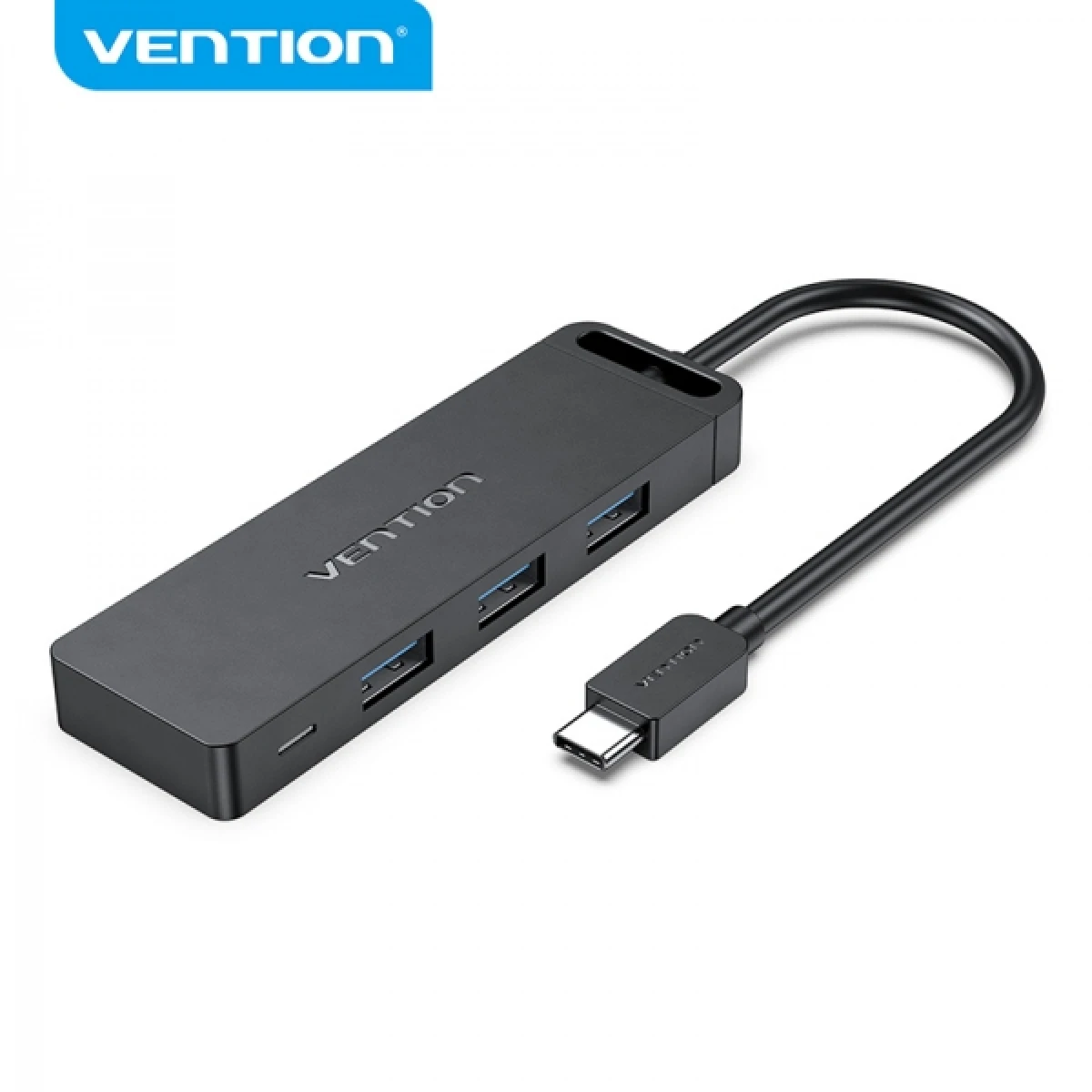 Thumbnail-Vention HUB 5 em 1 USB-C para 3xUSB3.0/USB-C(Gen1)/Micro-B alimentado – 0,15m – Cor Preto