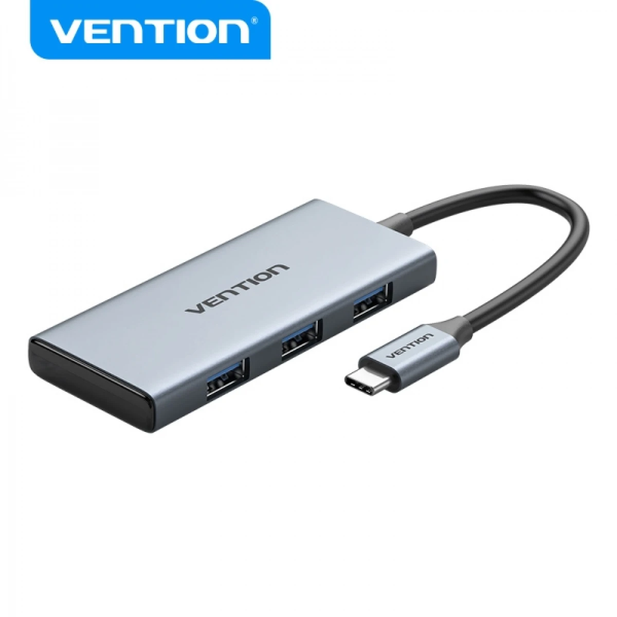 Thumbnail-Vention Docking Station 6 em 1 USB-C para HDMI 4K/3xUSB 3.0/SD/MicroSD Reader – 0,15m – Cor Cinza