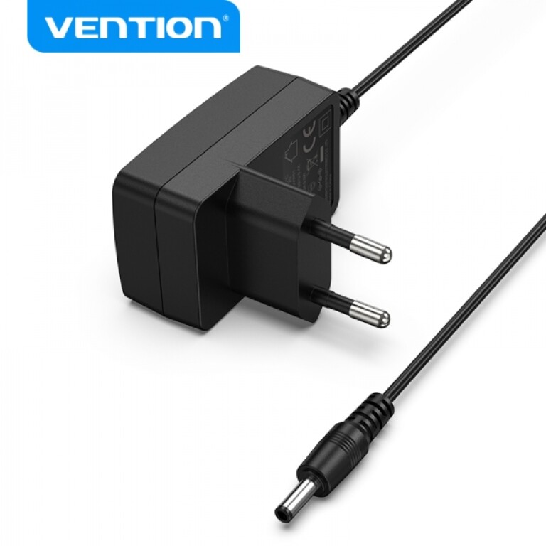 Thumbnail-Vention Adaptador Corriente DC 3.5mm to Power Adapter (5V/2A) – 1.5m – Color Black EU