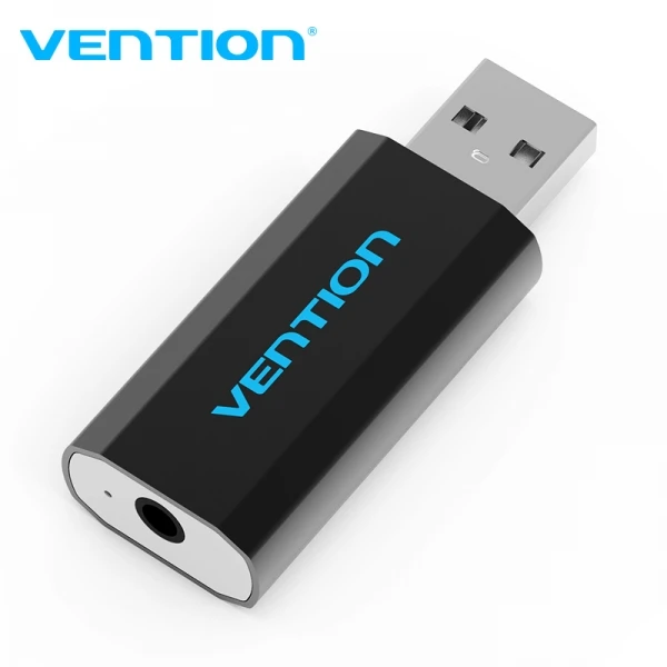 Thumbnail-Placa de Som Externa Vention USB para CTIA – Cor Preta Metálica