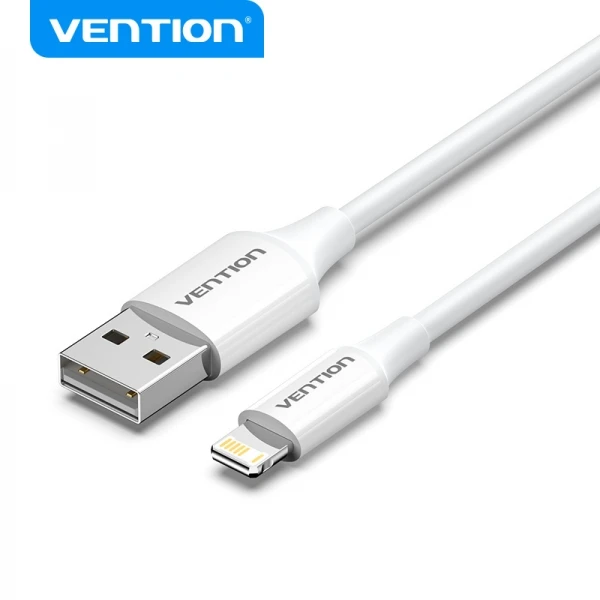 Thumbnail-Vention Cabo USB Macho para Lightning Macho 3A – 1m – Cor Branco