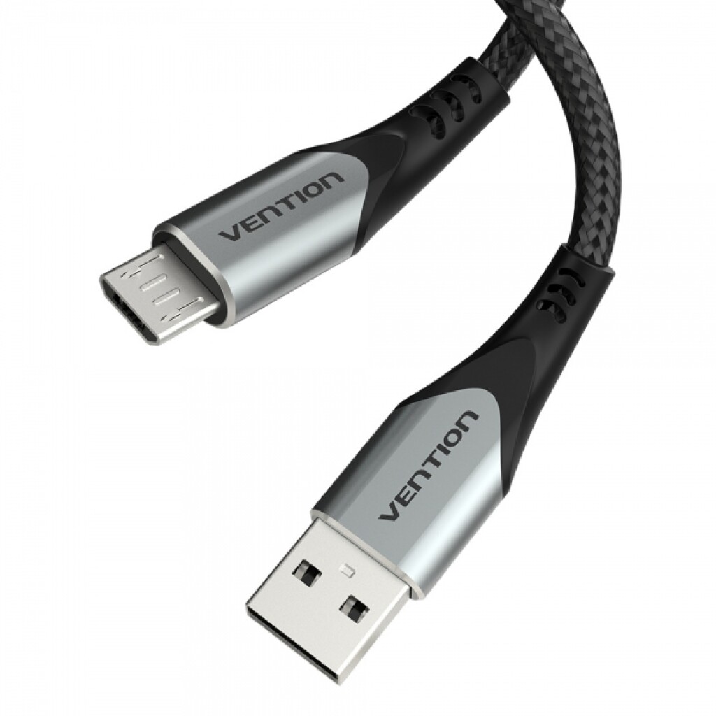 Thumbnail-Vention Cabo USB 2.0 Macho para MicroUSB Macho 60W 480Mbps – 1m – Cor Cinza