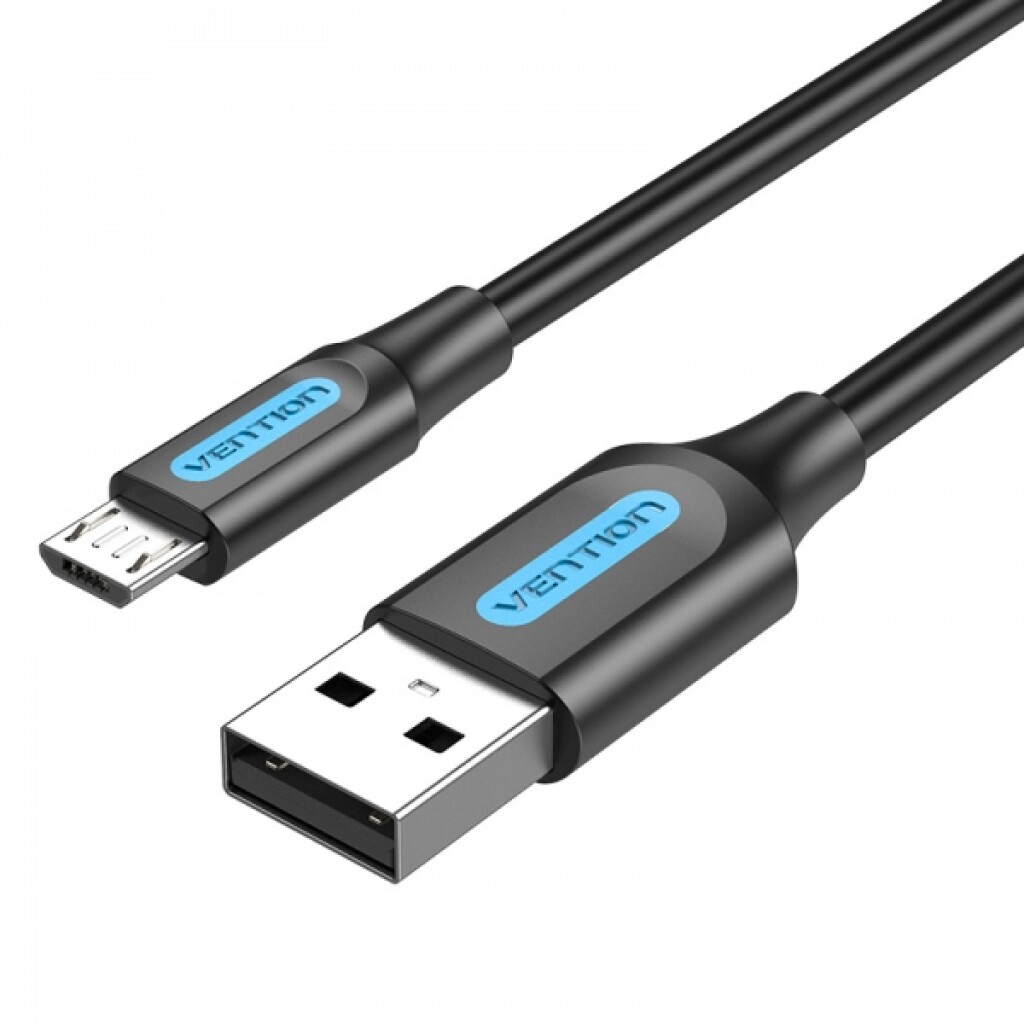 Thumbnail-Cabo Vention USB 2.0 Macho para MicroUSB Macho – 2m – 3A 60W 480Mbps – Cor Preto