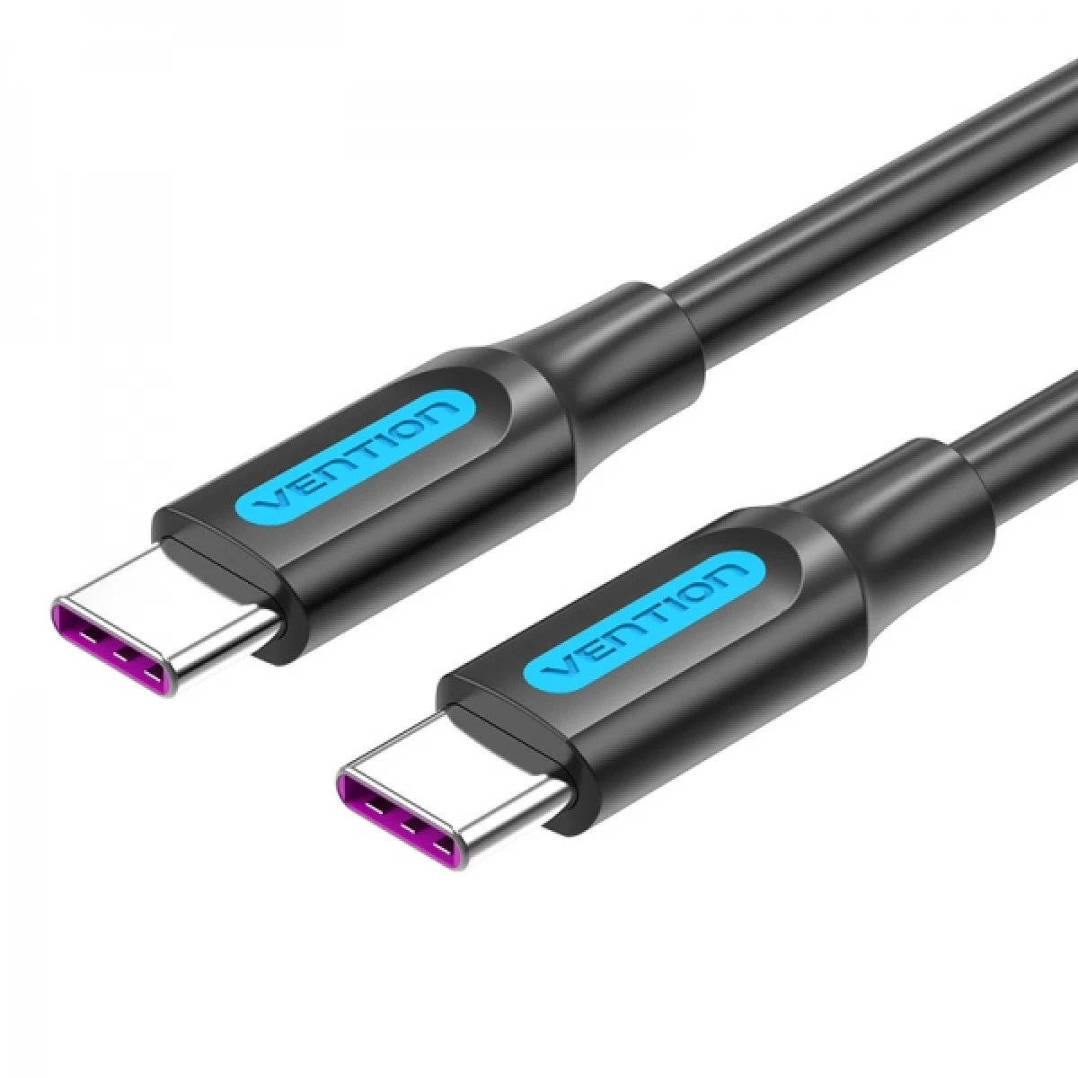 Thumbnail-Cabo Vention USB-C Macho para USB-C Macho – 1,5m – 5A PD100W – Cor Preto