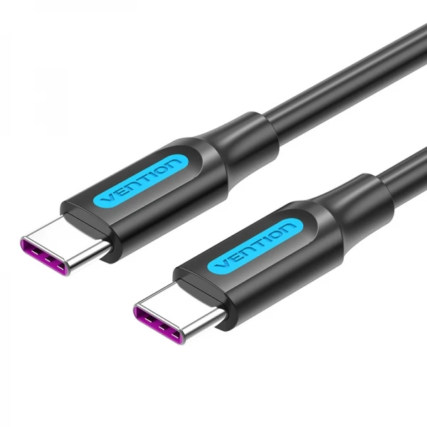 Thumbnail-Cabo Vention USB-C Macho para USB-C Macho – 1,5m – 5A PD100W – Cor Preto