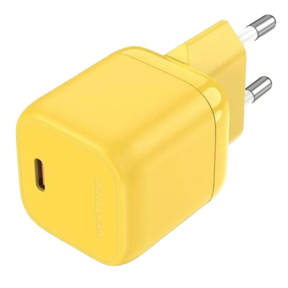 Thumbnail-Vention Carregador de Parede GaN USB-C 30W 3A Carregamento Rápido – Cor Amarelo