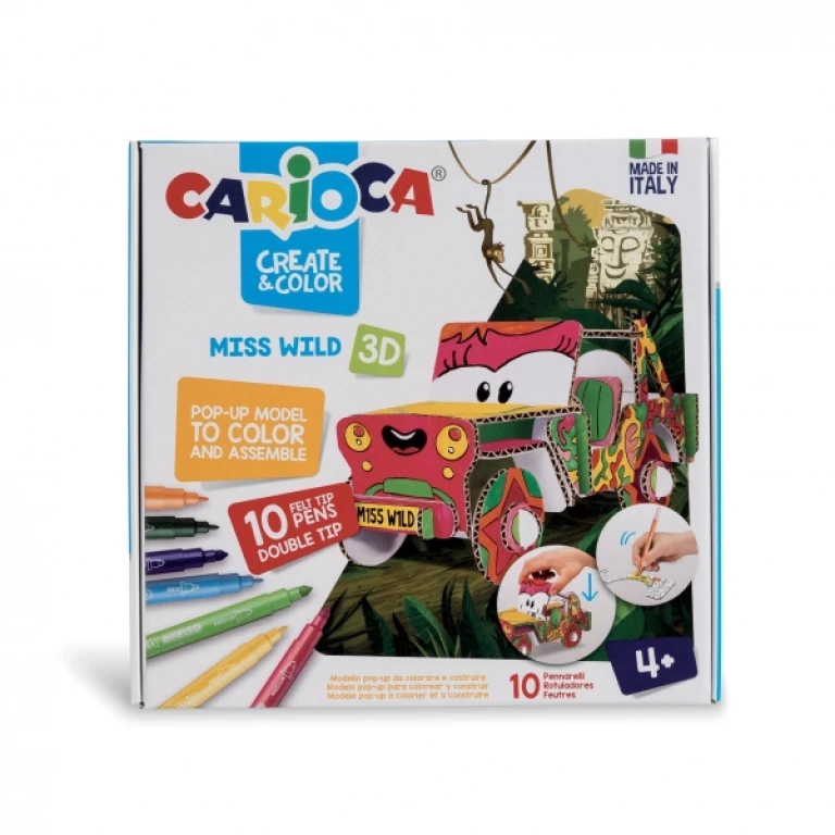 Thumbnail-Pacote Pop-Up Carioca de Modelos para Colorir e Construir – 10 Marcadores Super Laváveis com Ponta Dupla – Fino e Médio – Aventura com Novos Companheiros de Viagem – Várias Cores