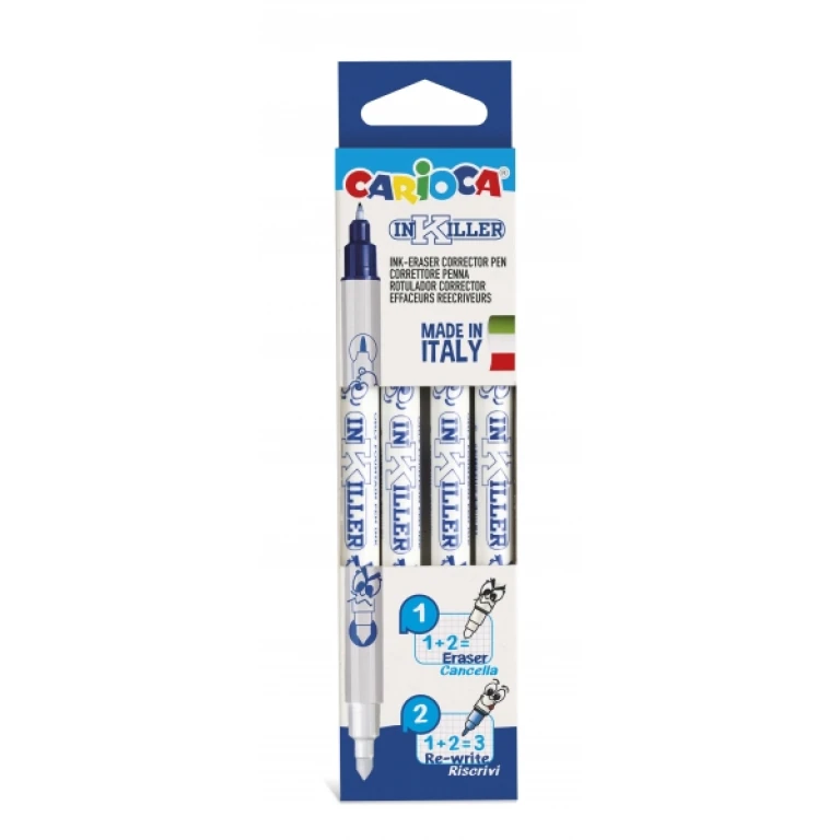 Thumbnail-Carioca Inkiller Pacote de 4 Marcadores de Correção para Tinta Fountain – Blister – Cor Azul