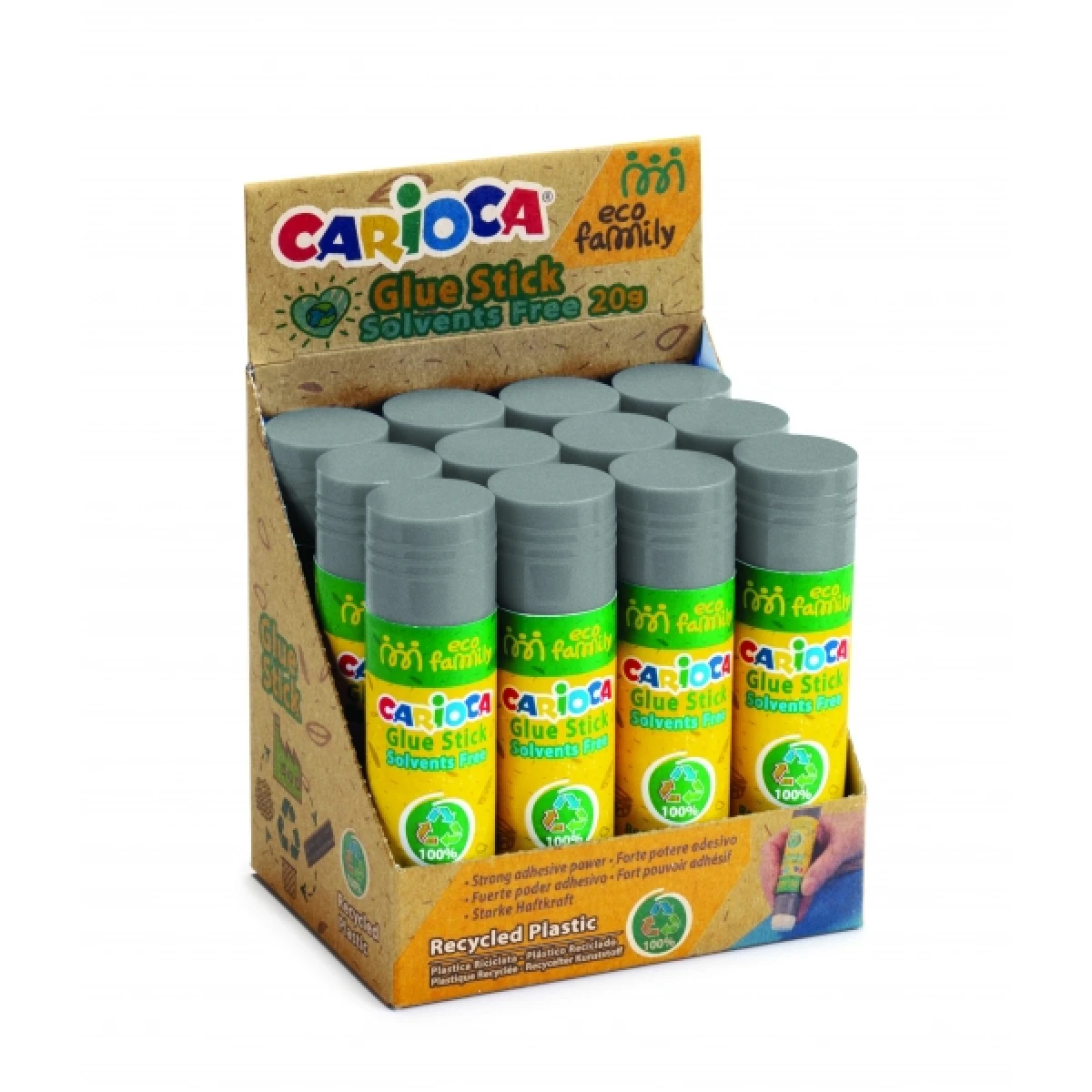 Thumbnail-Carioca Eco Family Pacote com 2 Bastões de Cola – Ideal para Casa, Escola e Escritório – Bastões de Papel, Fotos e Tecidos – Sem Solventes – Várias Cores