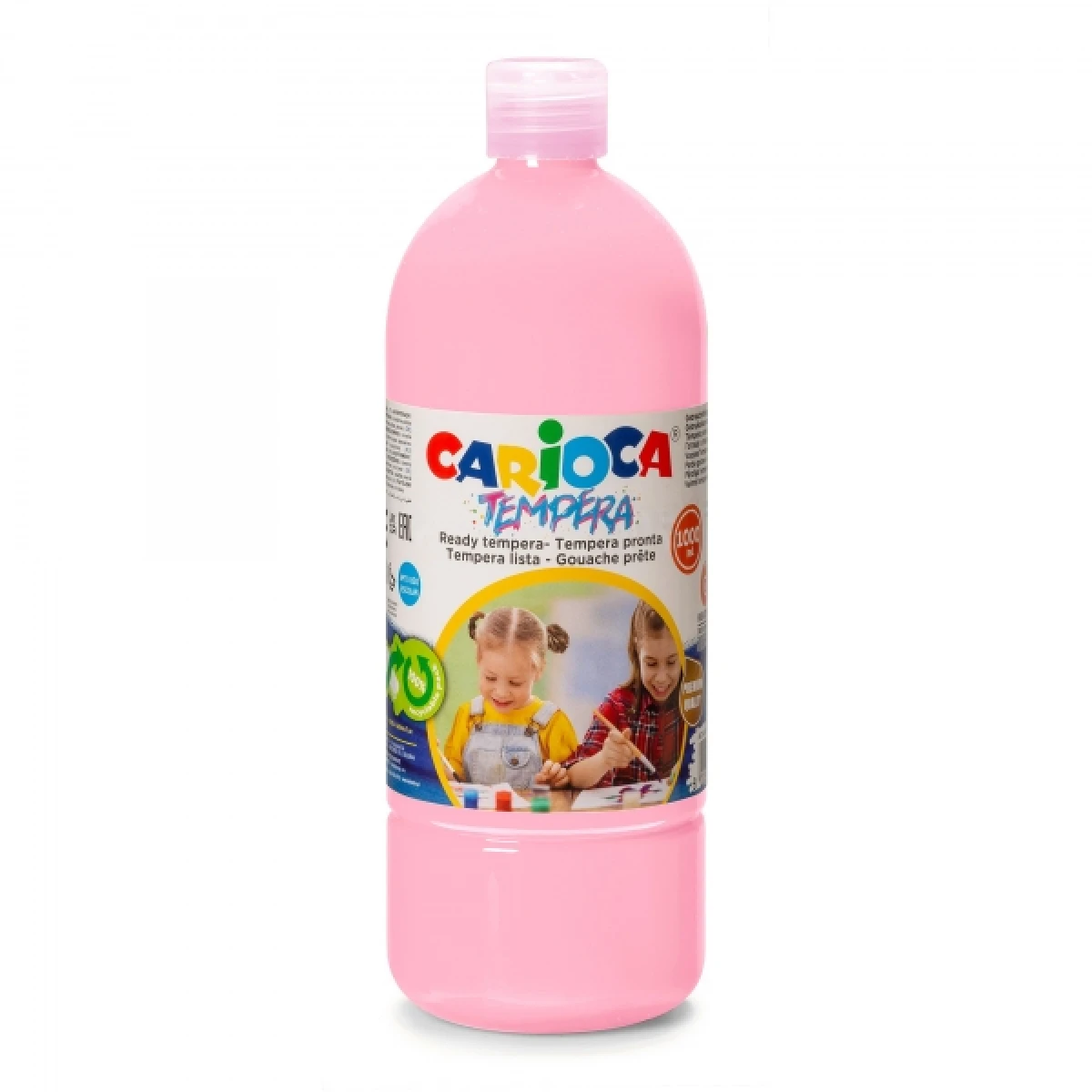 Thumbnail-Garrafa Tempera Carioca 1000ml – Cores Superlaváveis – Fácil de Misturar – Aplicável em Materiais Porosos – Alta Opacidade – Cor Rosa