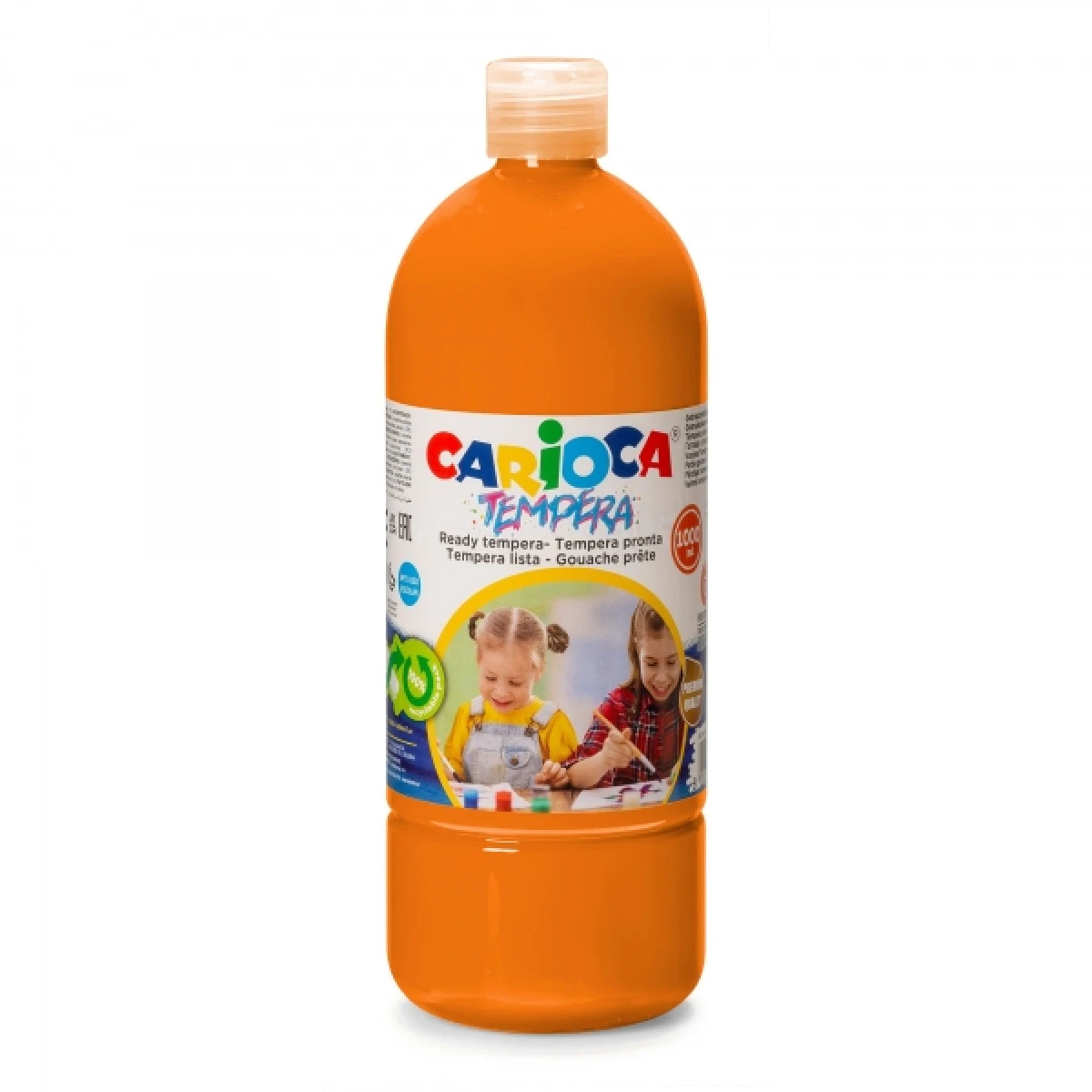 Thumbnail-Garrafa Tempera Carioca 1000ml – Cores Superlaváveis – Fácil de Misturar – Aplicável em Materiais Porosos – Alta Opacidade – Cor Laranja