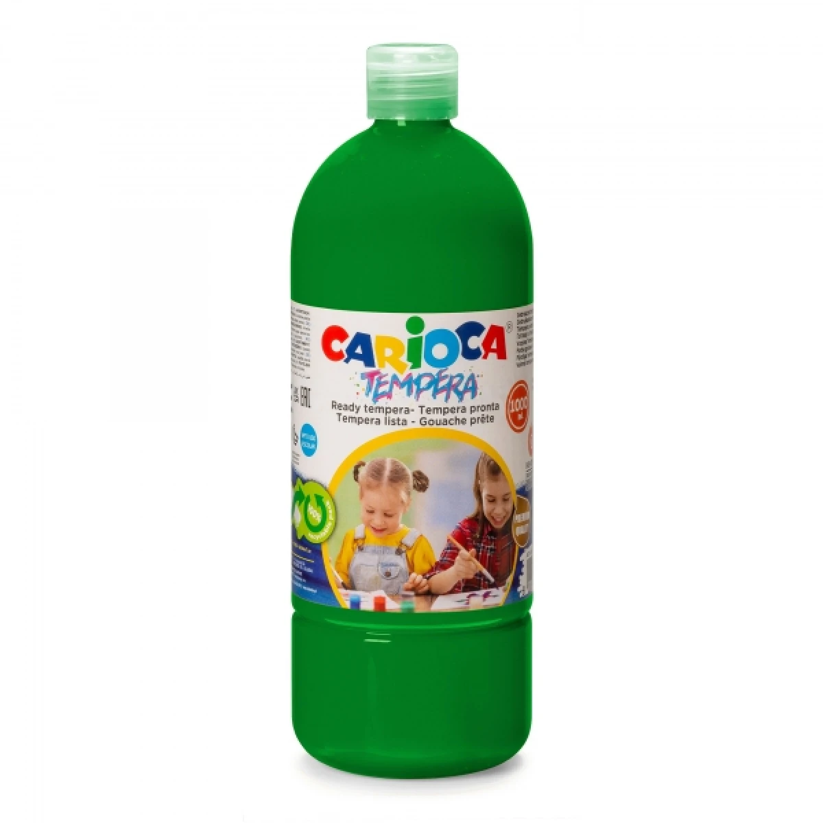 Thumbnail-Garrafa Tempera Carioca – 1000ml – Cores Superlaváveis – Fácil de Misturar – Aplicável em Materiais Porosos – Alta Opacidade – Cor Verde