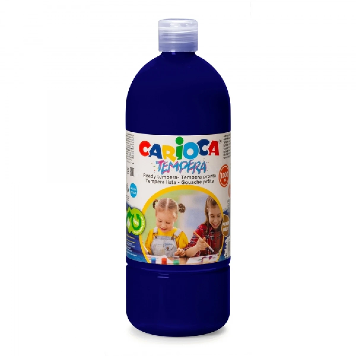 Thumbnail-Garrafa Tempera Carioca 1000ml – Cores Superlaváveis – Fácil de Misturar – Aplicável em Materiais Porosos – Alta Opacidade – Cor Azul