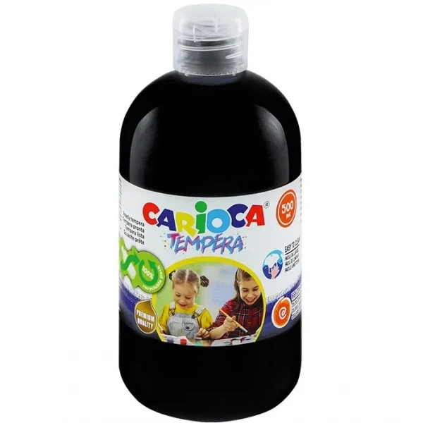 Thumbnail-Garrafa Tempera Carioca 500ml – Cores Superlaváveis – Fácil de Misturar – Aplicável em Materiais Porosos – Alta Opacidade – Cor Preta