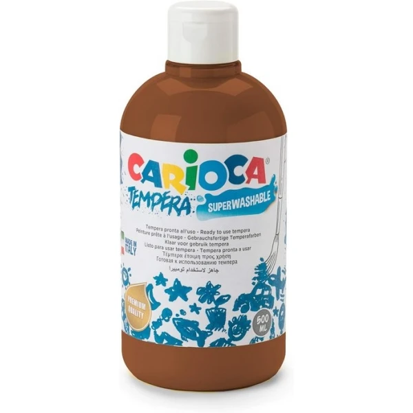 Thumbnail-Garrafa Tempera Carioca 500ml – Cores Superlaváveis – Fácil de Misturar – Aplicável em Materiais Porosos – Alta Opacidade – Cor Marrom